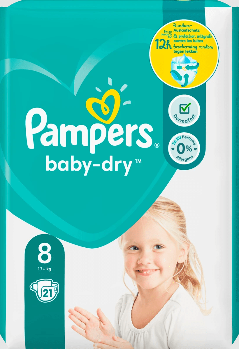 schuif donker Duwen Pampers Baby Dry Maat 8 - 21 Luiers | Onlineluiers.com